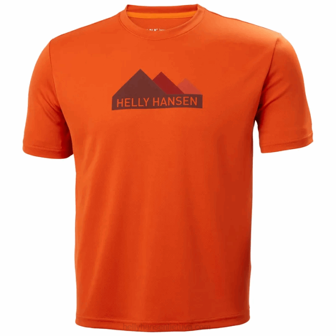 N682895 t-shirt con grafica hh tech da uomo Helly-Hansen fiordo profondo