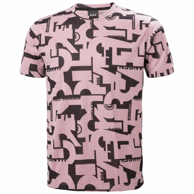 N682897 t-shirt da uomo ad asciugatura rapida Helly-Hansen nebbia grigia