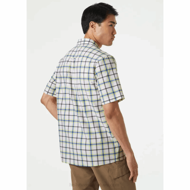 N682906 camicia da uomo a maniche corte ad asciugatura rapida fjord 2.0 Helly-Hansen blu acceso