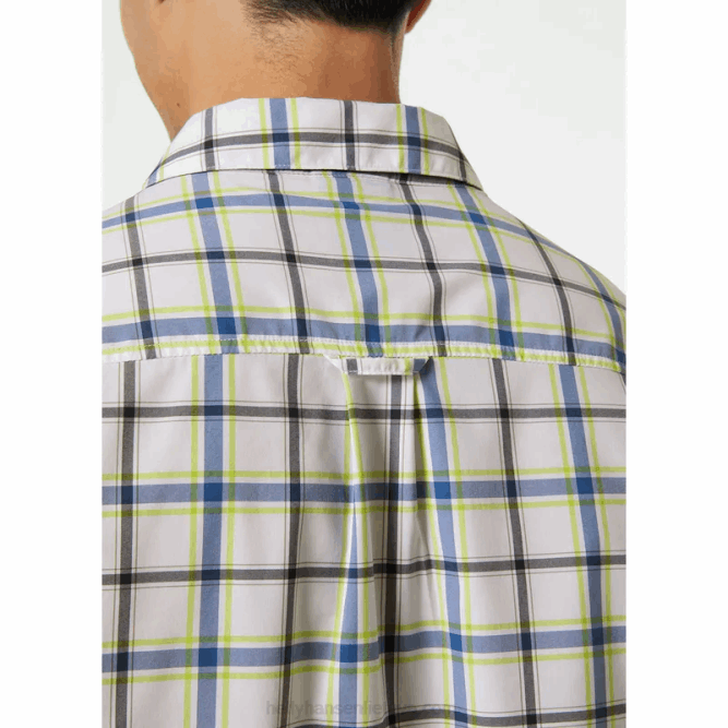 N682906 camicia da uomo a maniche corte ad asciugatura rapida fjord 2.0 Helly-Hansen blu acceso