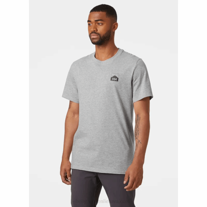 N682920 t-shirt da uomo con grafica nord hh Helly-Hansen ebano