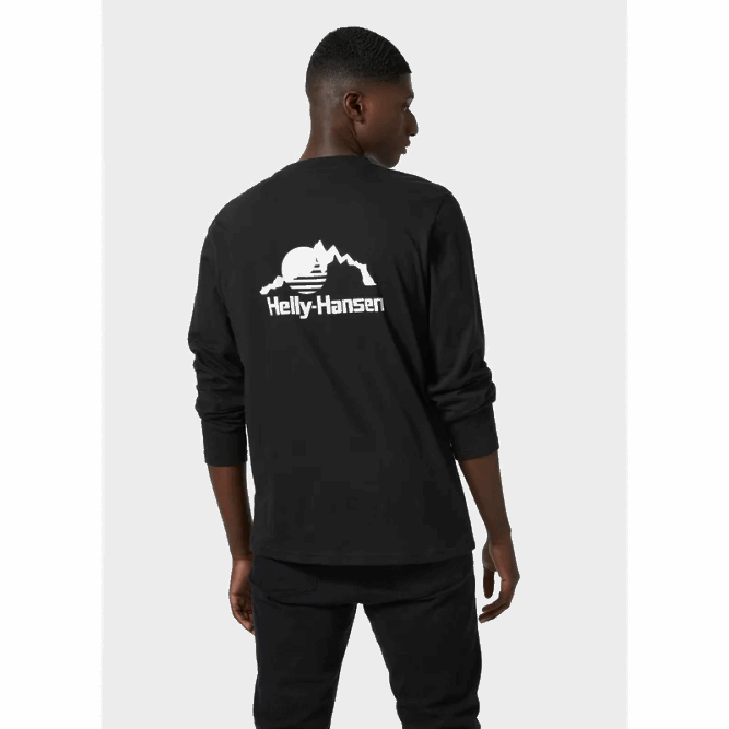 N682936 maglietta a maniche lunghe yu20 da uomo Helly-Hansen nero