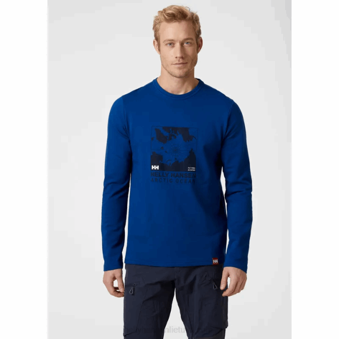N682937 t-shirt da uomo in cotone a maniche lunghe oceano artico Helly-Hansen nero
