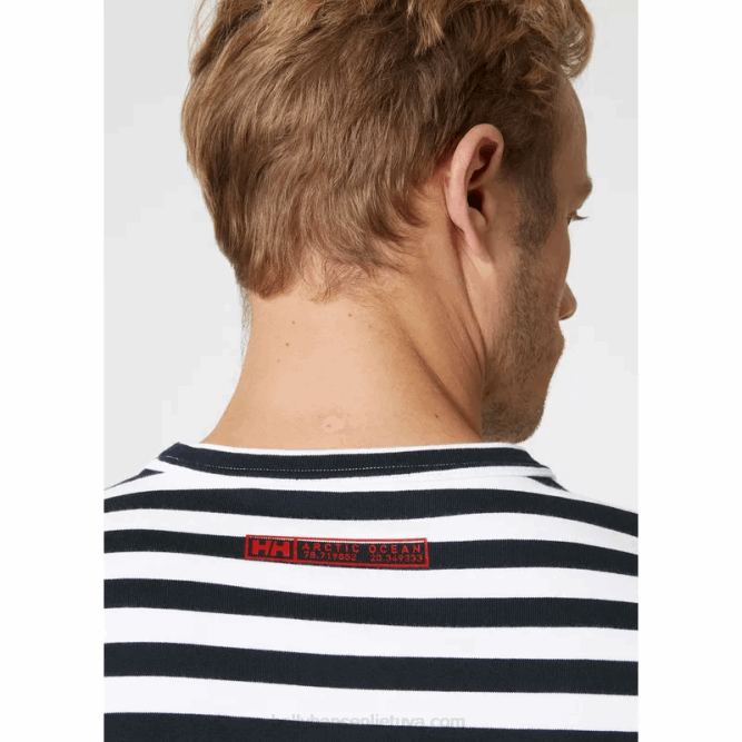 N682938 t-shirt da uomo in cotone a maniche lunghe oceano artico Helly-Hansen fiordo profondo