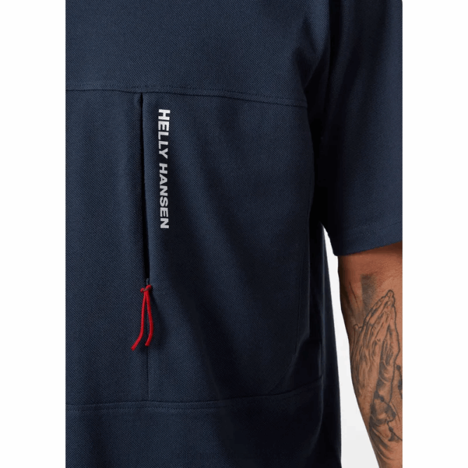 N682944 t-shirt da uomo in piquet rwb Helly-Hansen rosso