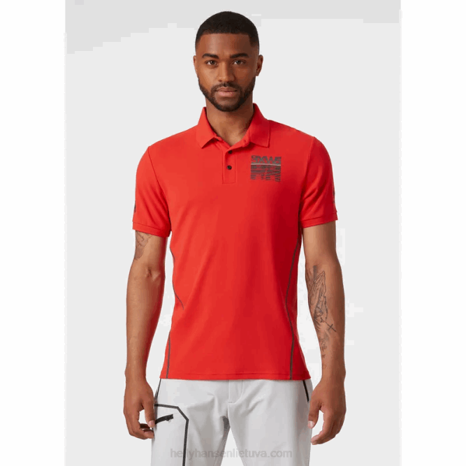 N682968 polo da uomo ad asciugatura rapida hp racing Helly-Hansen bianco