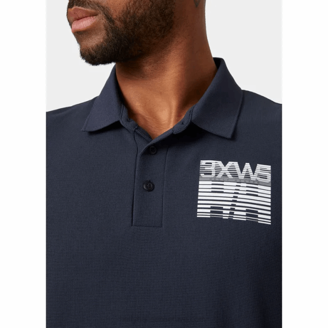 N682969 polo da uomo ad asciugatura rapida hp racing Helly-Hansen allarme rosso