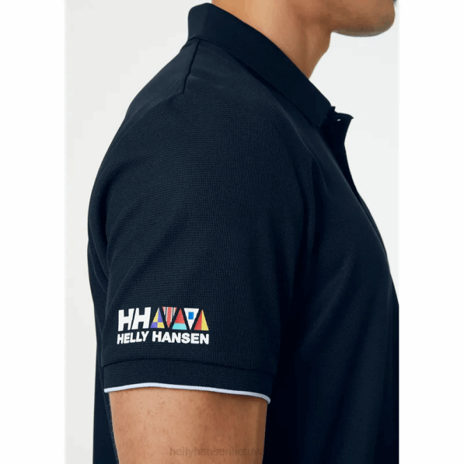 N682979 polo oceanica da uomo ad asciugatura rapida Helly-Hansen ebano