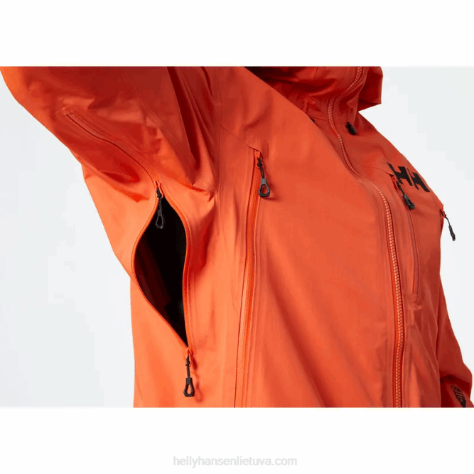 N682141 giacca da uomo odin 9 worlds infinity shell Helly-Hansen arancione brillante