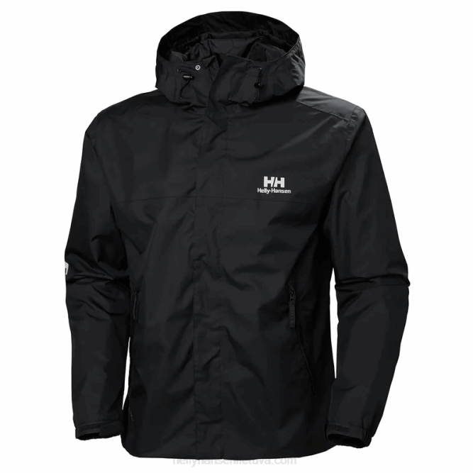 N682287 giacca shell yu ervik da uomo Helly-Hansen nero