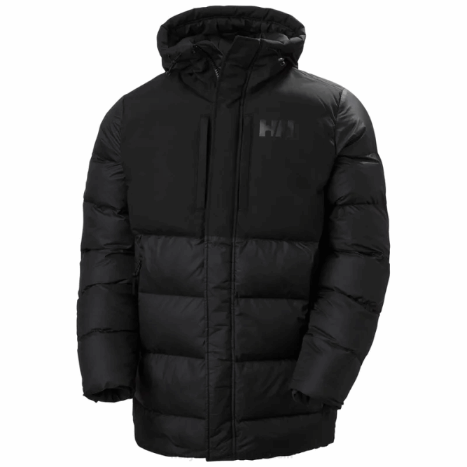 N682356 giacca lunga imbottita attiva da uomo Helly-Hansen nero