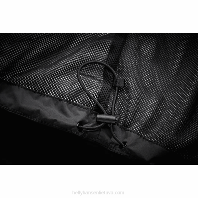 N682237 giacca antipioggia da ciclismo con cappuccio da uomo Helly-Hansen nero