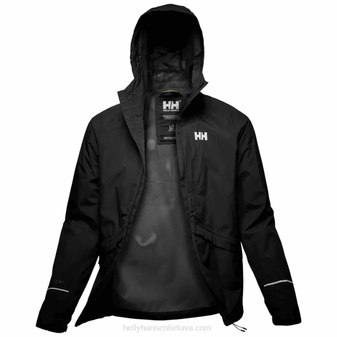 N682253 giacca antipioggia veloce da uomo Helly-Hansen nero