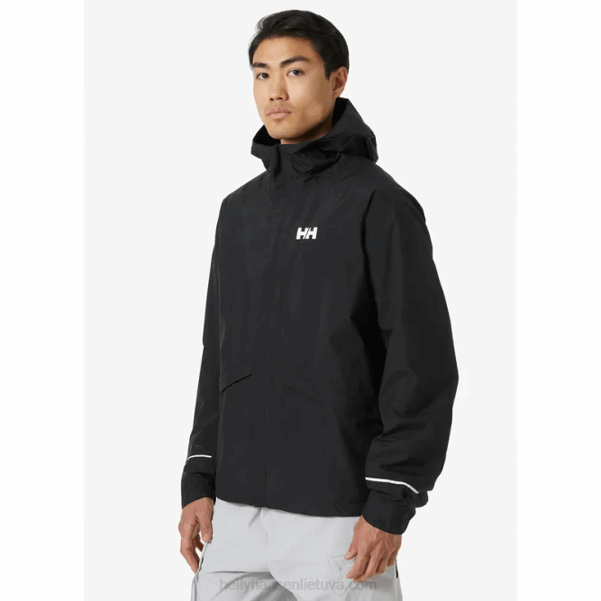 N682253 giacca antipioggia veloce da uomo Helly-Hansen nero