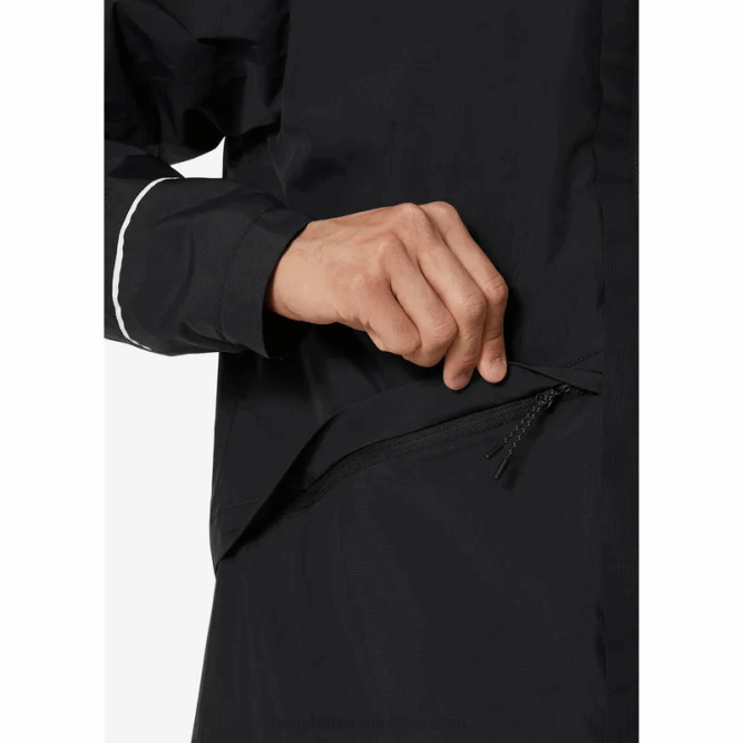 N682253 giacca antipioggia veloce da uomo Helly-Hansen nero