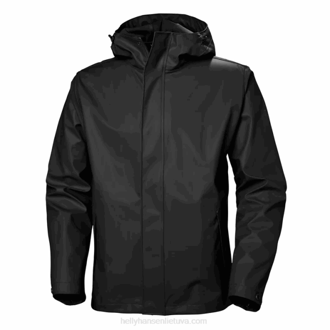 N682264 giacca antipioggia da uomo in muschio Helly-Hansen nero