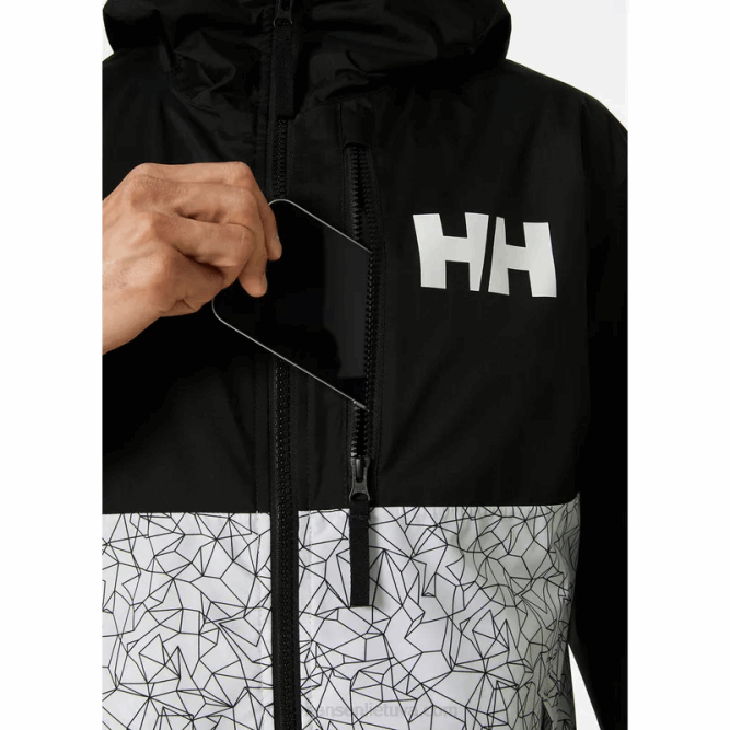 N682284 belfast 2 giacca da uomo impacchettabile Helly-Hansen nero