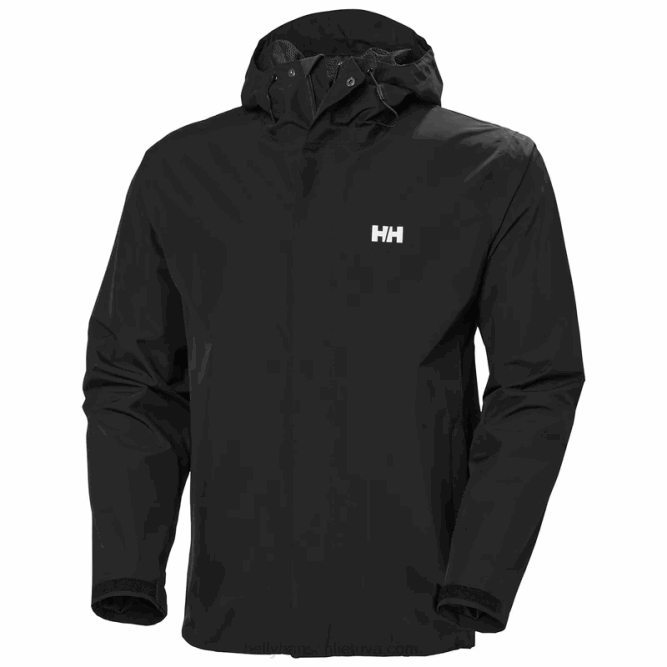 N682292 giacca antipioggia portland da uomo Helly-Hansen nero