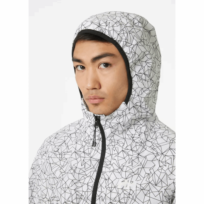 N682297 giacca fast helly tech da uomo Helly-Hansen stampa bianca