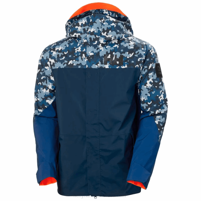 N682205 giacca da sci da uomo ullr d shell Helly-Hansen mimetica oceanica