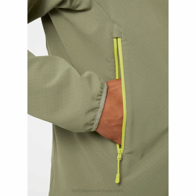 N682223 giacca da uomo con scudo a cascata Helly-Hansen verde lav