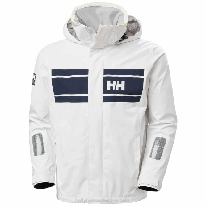 N682109 giacca da vela da uomo saltholm Helly-Hansen bianco