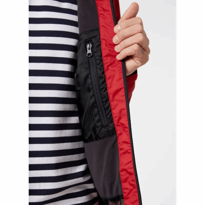 N68221 giacca midlayer con cappuccio da uomo Helly-Hansen rosso