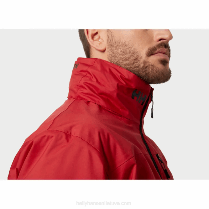 N68221 giacca midlayer con cappuccio da uomo Helly-Hansen rosso