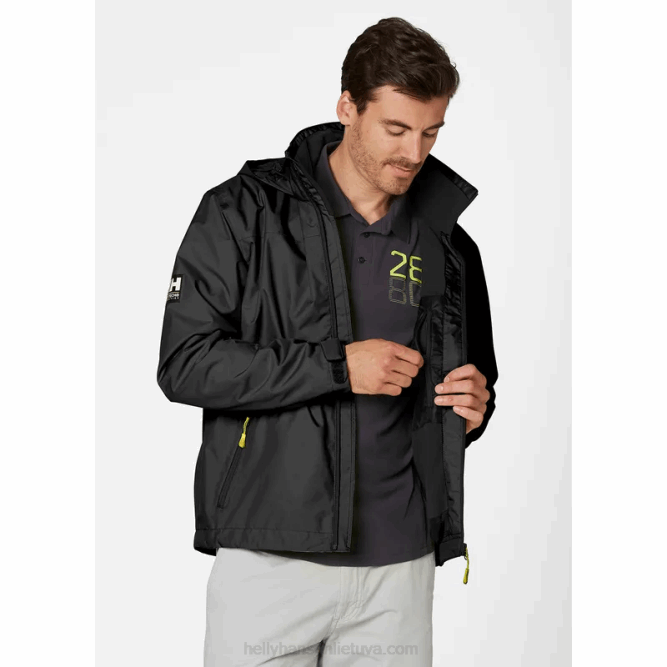 N68222 giacca midlayer con cappuccio da uomo Helly-Hansen nero