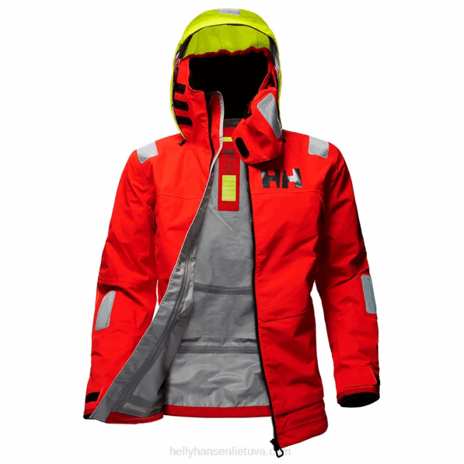 N68234 giacca da vela da regata aegir da uomo Helly-Hansen allarme rosso