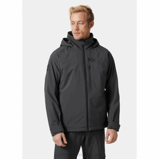 N68296 giacca da vela da uomo hp racing lifaloft con cappuccio Helly-Hansen ebano