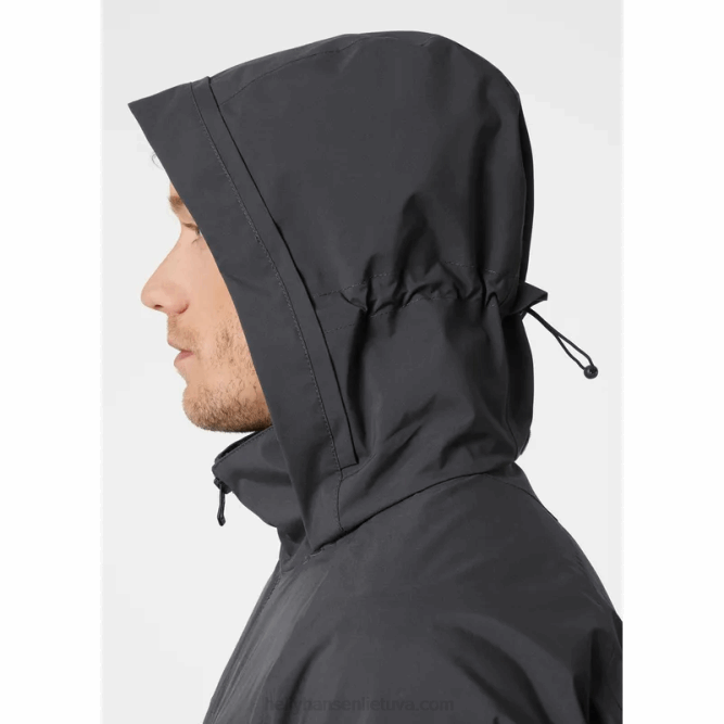 N68296 giacca da vela da uomo hp racing lifaloft con cappuccio Helly-Hansen ebano