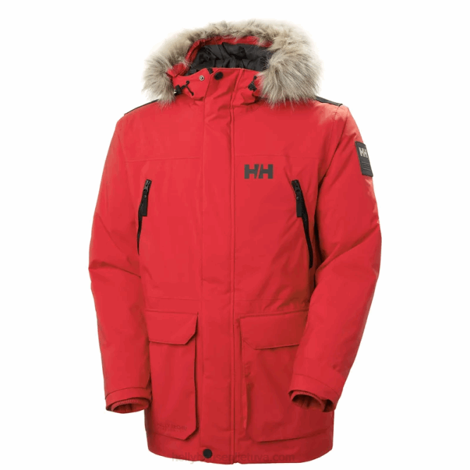 N682391 parka invernale da uomo reine Helly-Hansen rosso