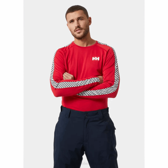 N6821037 maglia intima da uomo lifa active stripe crew Helly-Hansen lampone