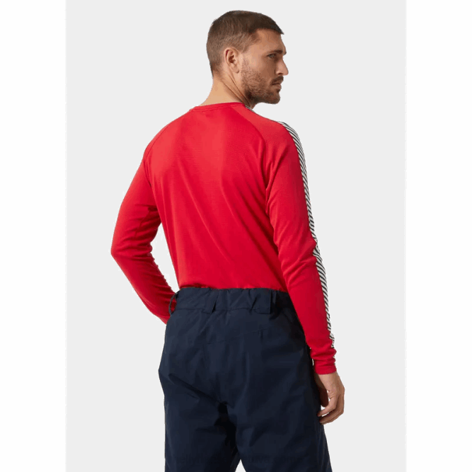 N6821037 maglia intima da uomo lifa active stripe crew Helly-Hansen lampone