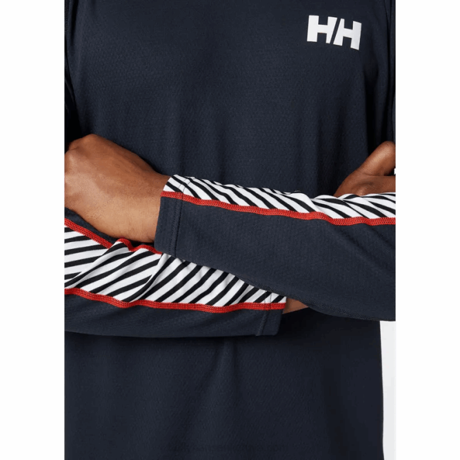 N6821039 maglia intima da uomo lifa active stripe crew Helly-Hansen nero