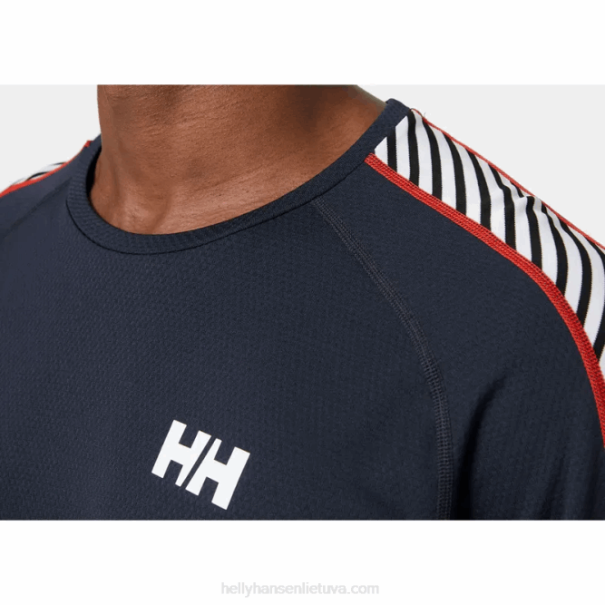 N6821039 maglia intima da uomo lifa active stripe crew Helly-Hansen nero