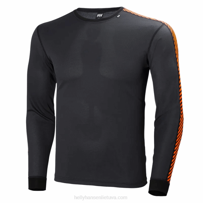 N6821047 maglia intima da uomo a manica lunga con righe hh lifa Helly-Hansen bianco