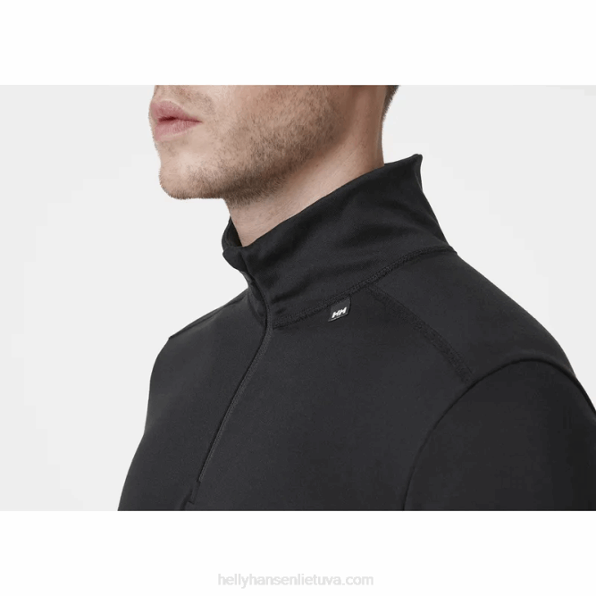 N6821063 intimo leggero da uomo con mezza zip lifa max Helly-Hansen nero