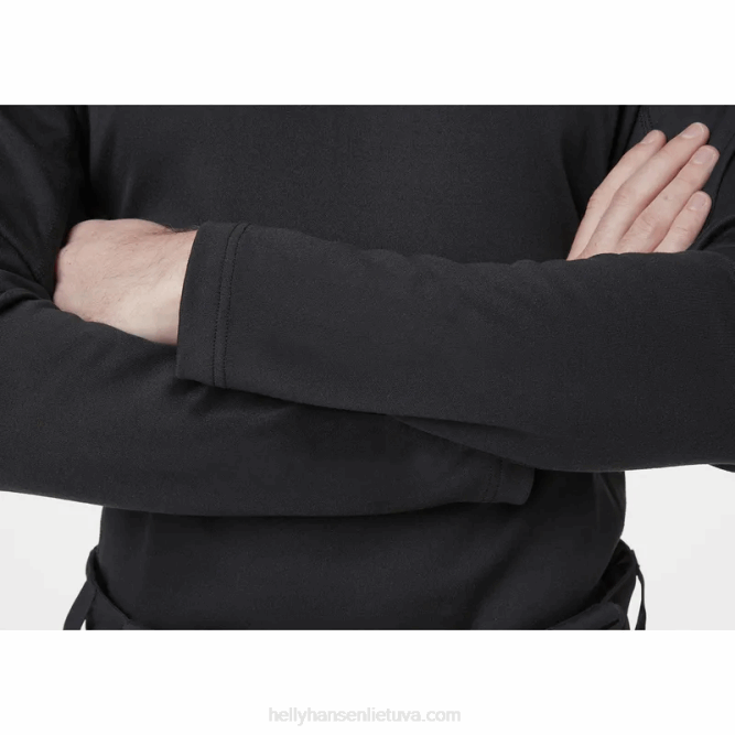 N6821063 intimo leggero da uomo con mezza zip lifa max Helly-Hansen nero