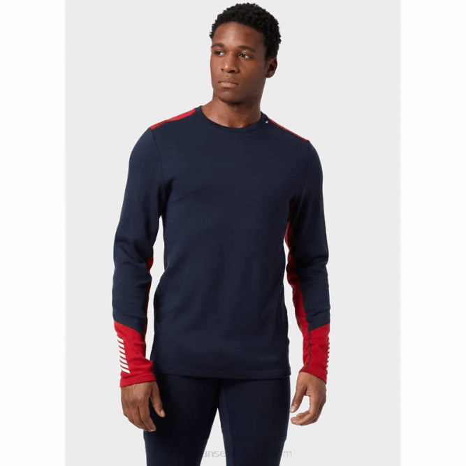 N6821077 strato base da uomo di peso medio merino lifa Helly-Hansen nero