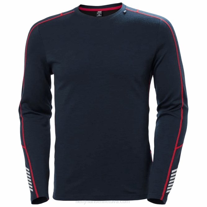 N6821082 strato base 2-in-1 per l'equipaggio leggero merino lifa da uomo Helly-Hansen primavera più buia