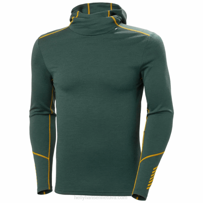 N6821088 felpa con cappuccio 2 in 1 base layer da uomo lifa merino di peso medio Helly-Hansen fiordo profondo