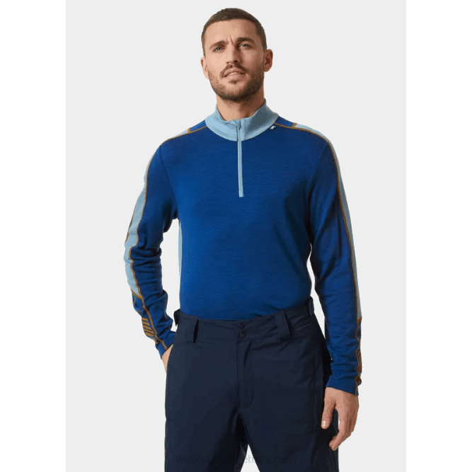 N6821091 intimo leggero 2 in 1 con mezza zip da uomo lifa merino Helly-Hansen Marina Militare
