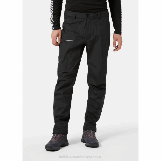 N682614 pantaloni shell da uomo in verglas a 3 strati Helly-Hansen nero