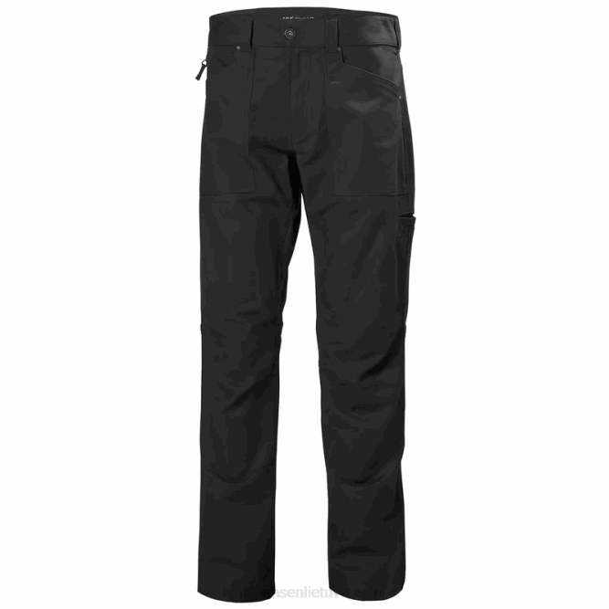 N682630 pantaloni di tela essenziali da uomo Helly-Hansen nero